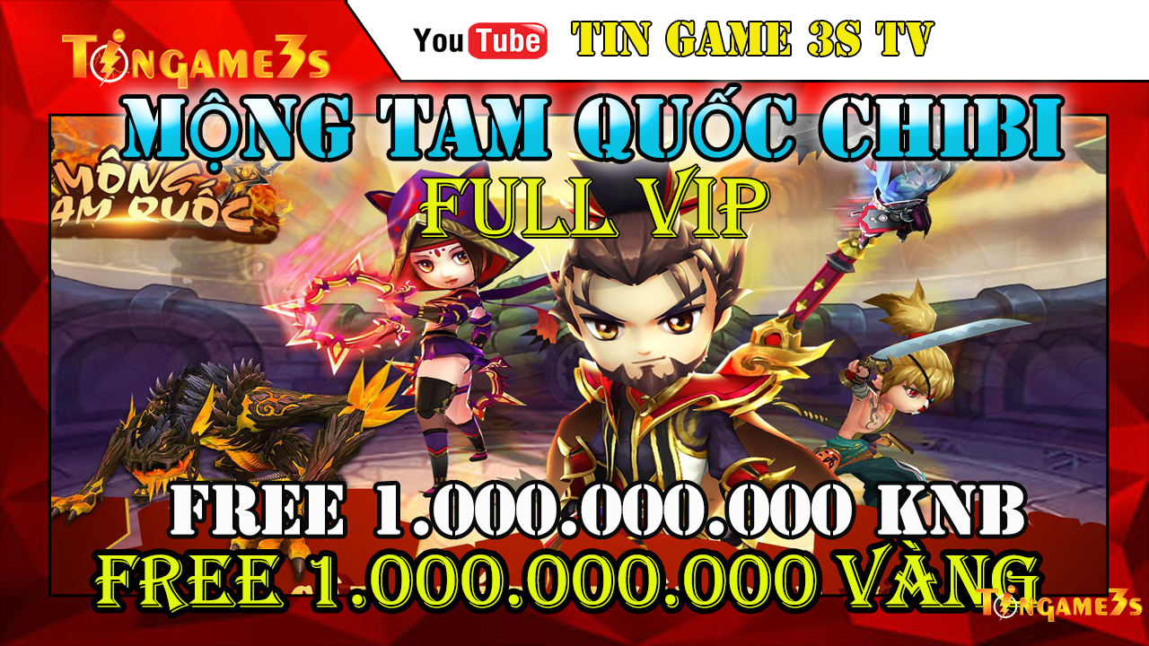 Game Mobile Free ALL| Mộng Tam Quốc Chibi Free 1.000.000.000 KNB Full VIP 13 | Game Mobile Private
