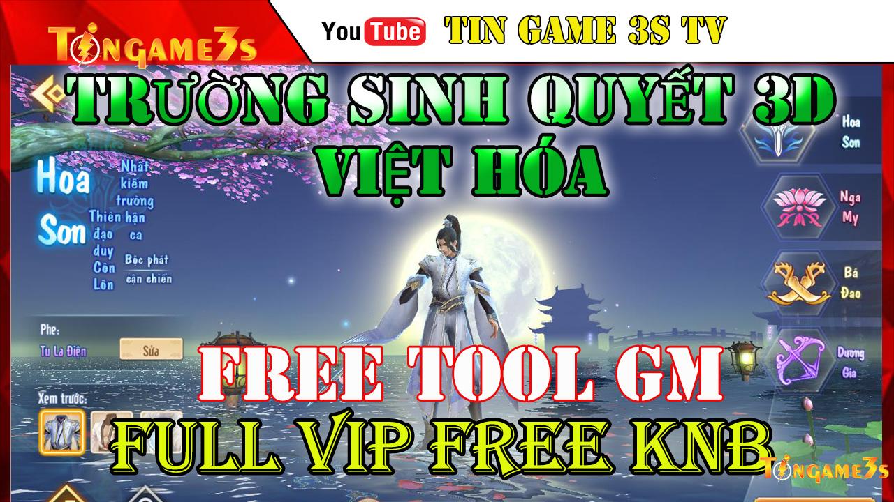 Game Mobile Private | Trường Sinh Quyết Việt Hóa Tool GM | Free VIP Free KNB | ANDROID