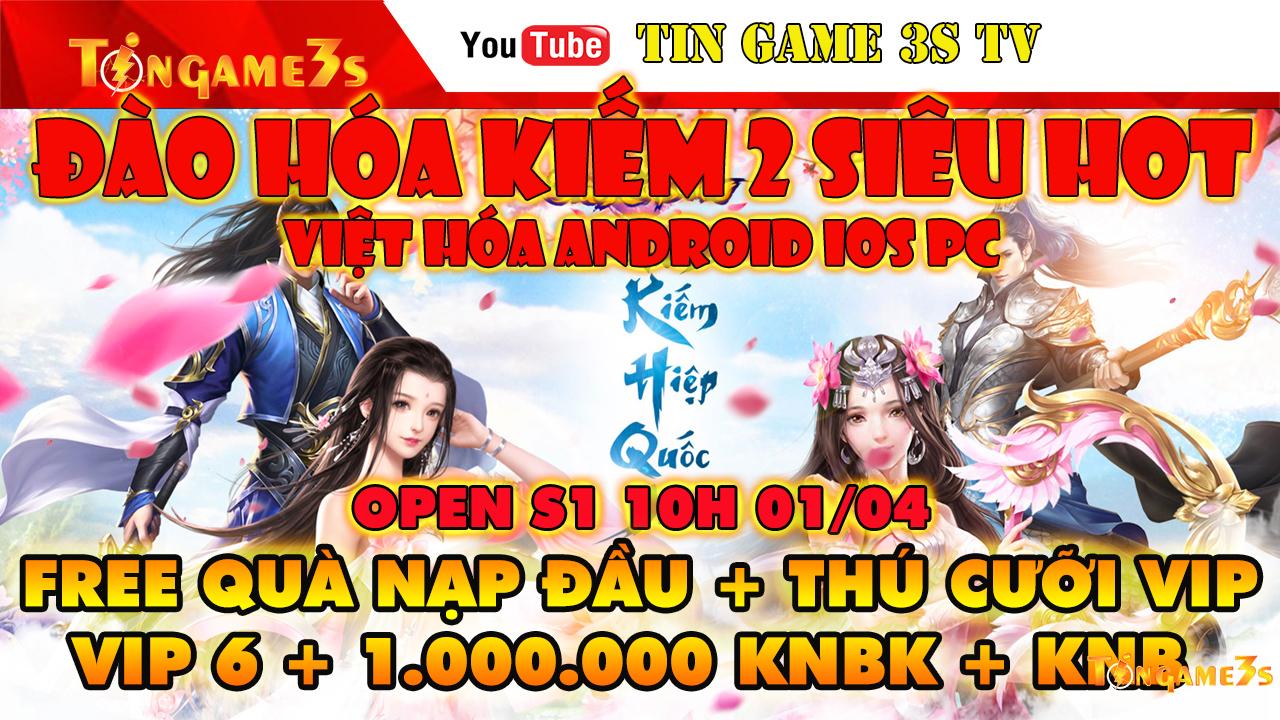Game Mobile Private| Đào Hoa Kiếm 2 Việt Hóa IOS Android Free VIP6 2200000KNB + Nạp đầu|Tingame3s